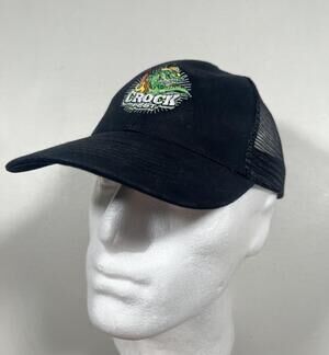 HitWear Crock Fest Hat Cap Strap Back Mens One Size Black Mesh Trucker Gator